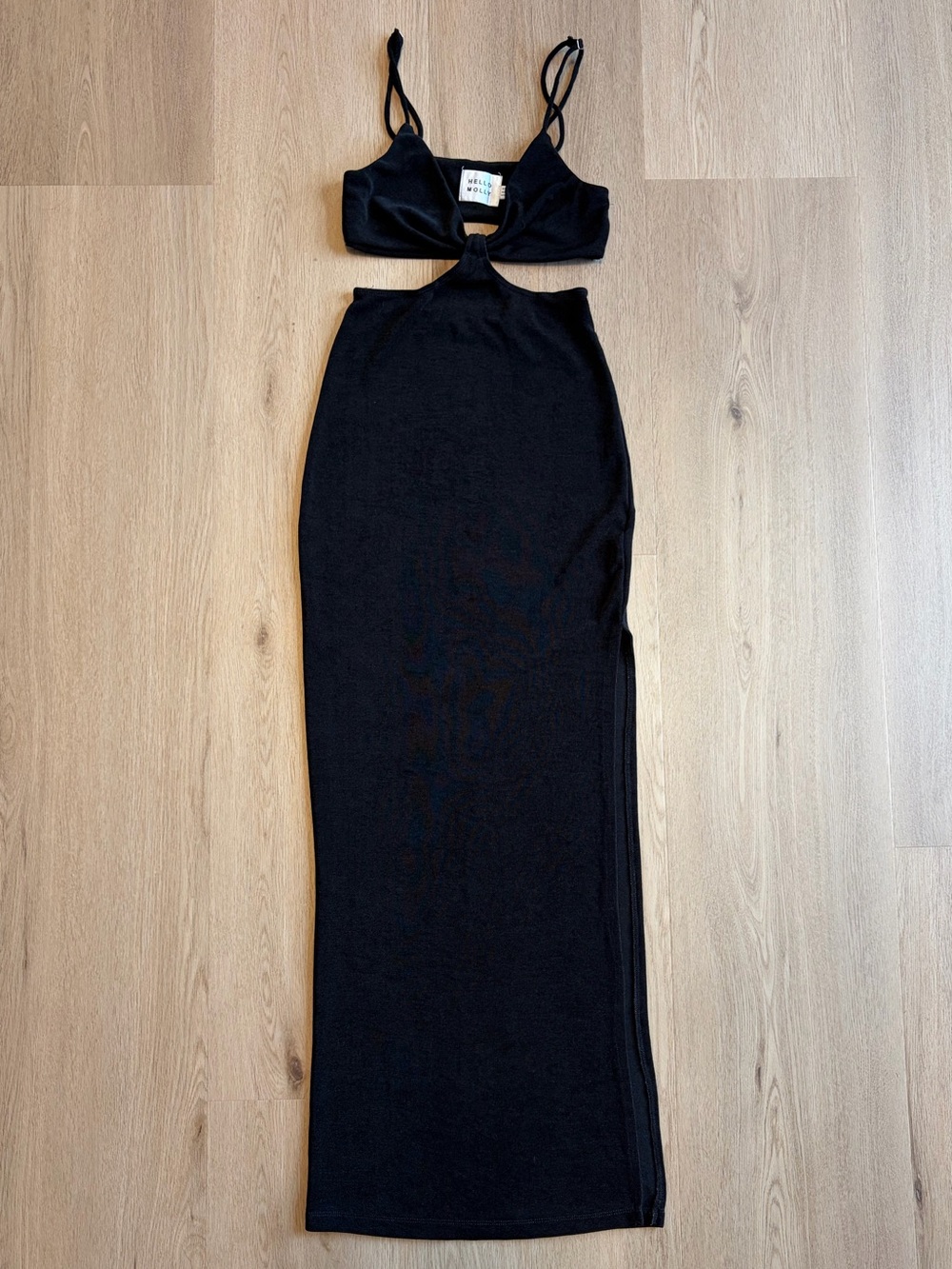 Hello Molly Cutout Black Maxi Dress